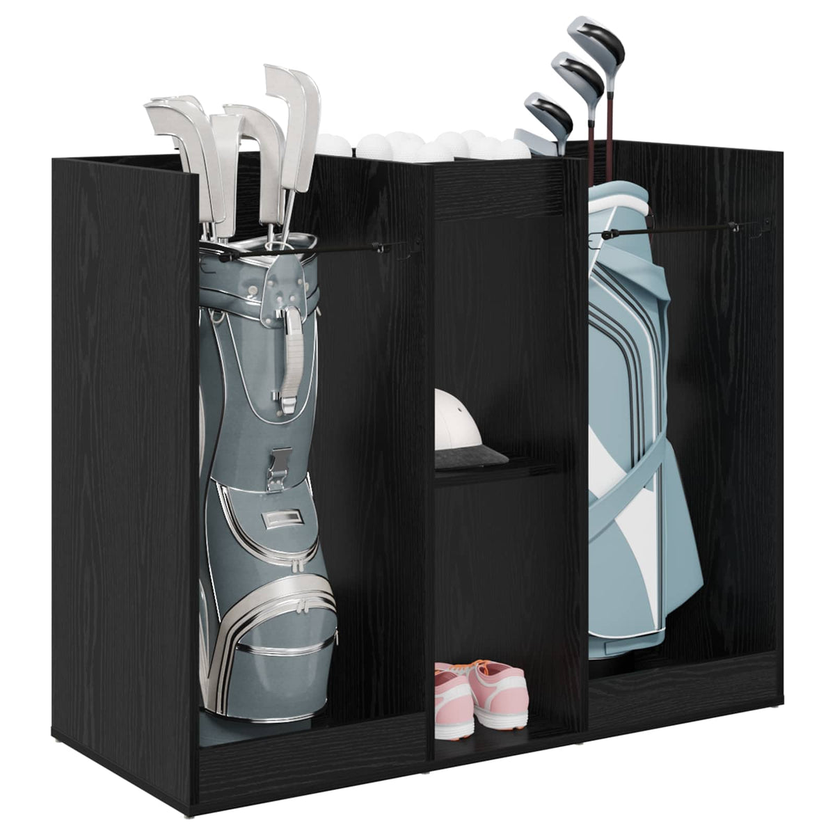 Vidaxx Golfschrank Eiche schwarz schlicht 102 x 45 x 85,5 cm