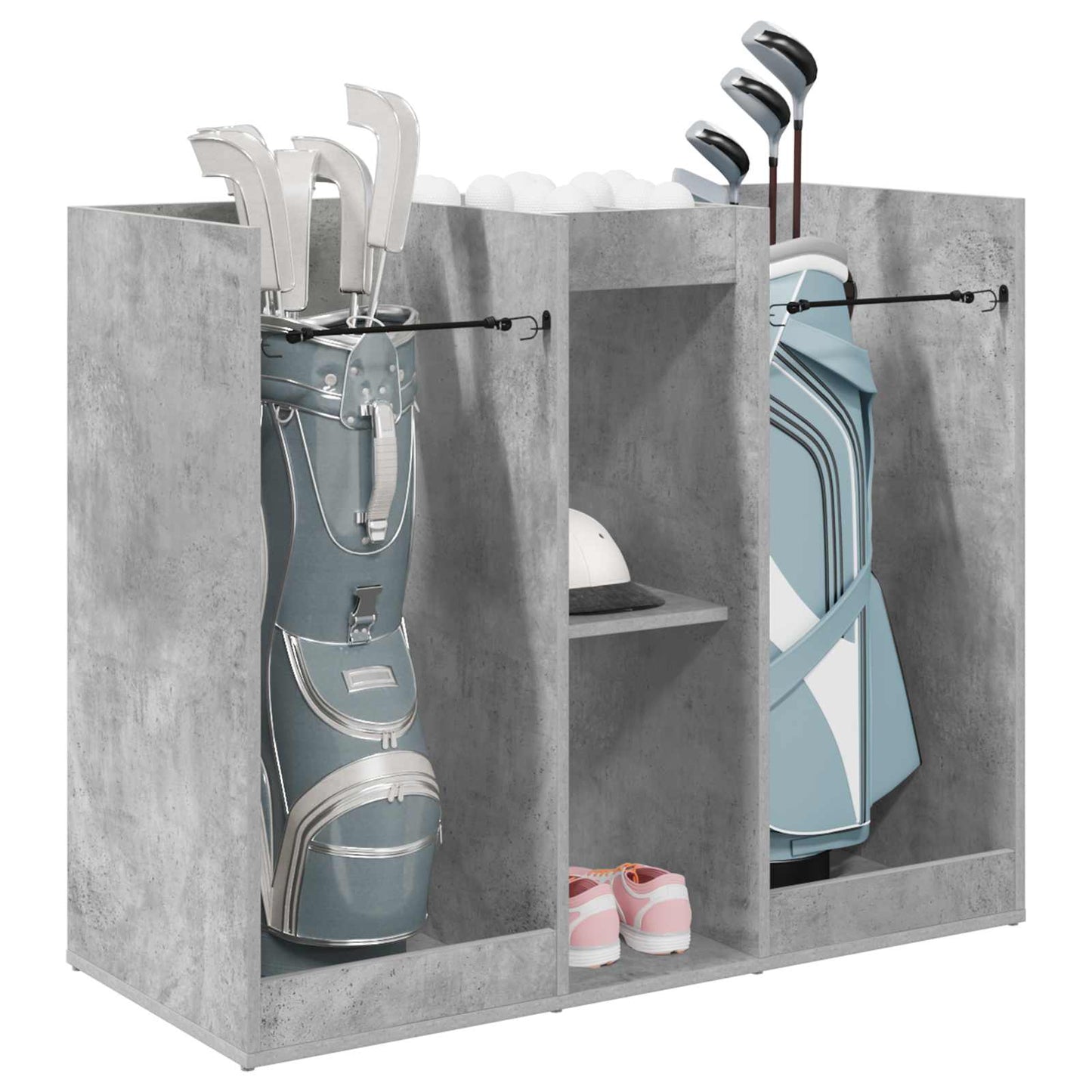 Vidaxx Golfschrank schlicht betongrau 102 x 45 x 85,5 cm