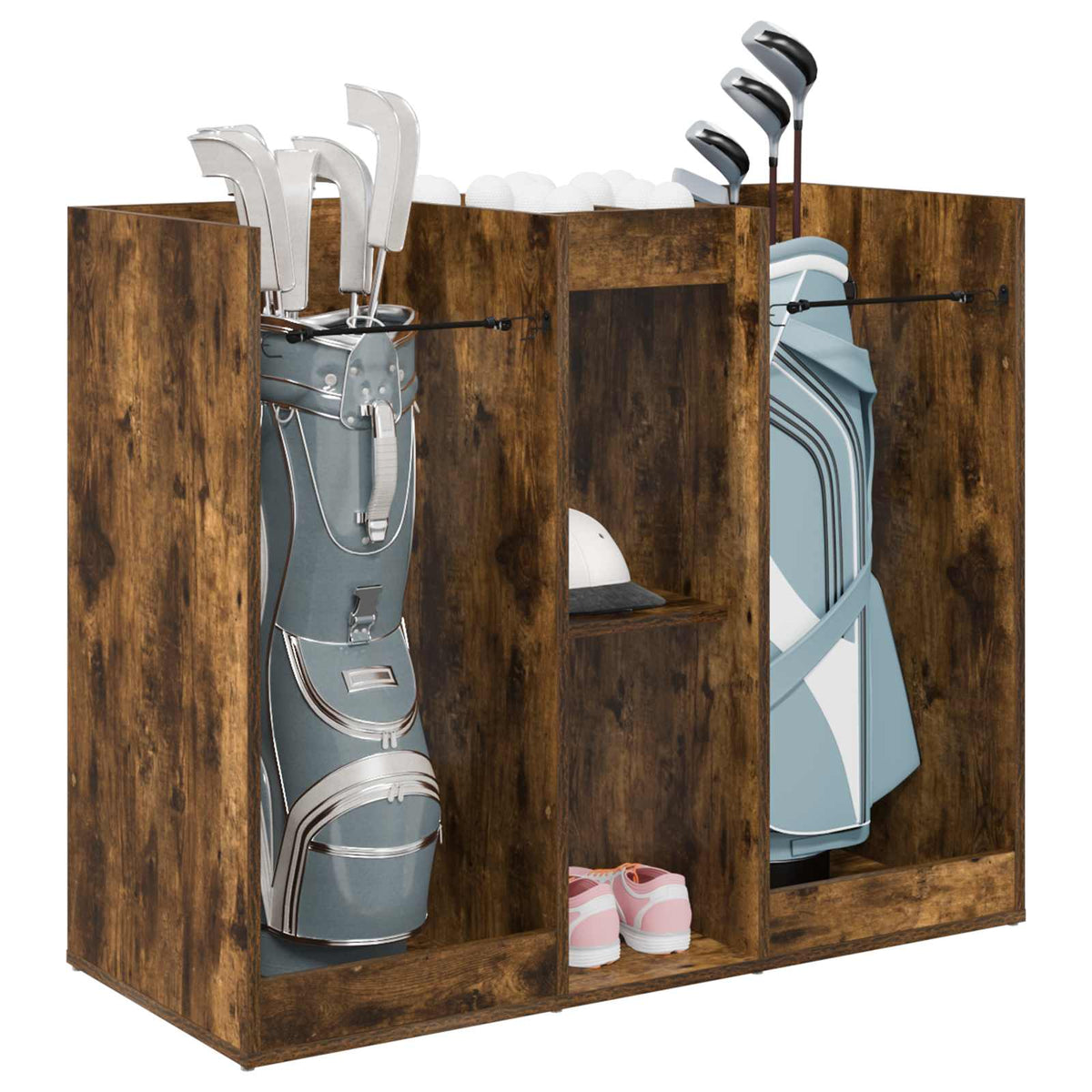 Vidaxx Golfschrank natur geräucherte Eiche 102 x 45 x 85,5 cm