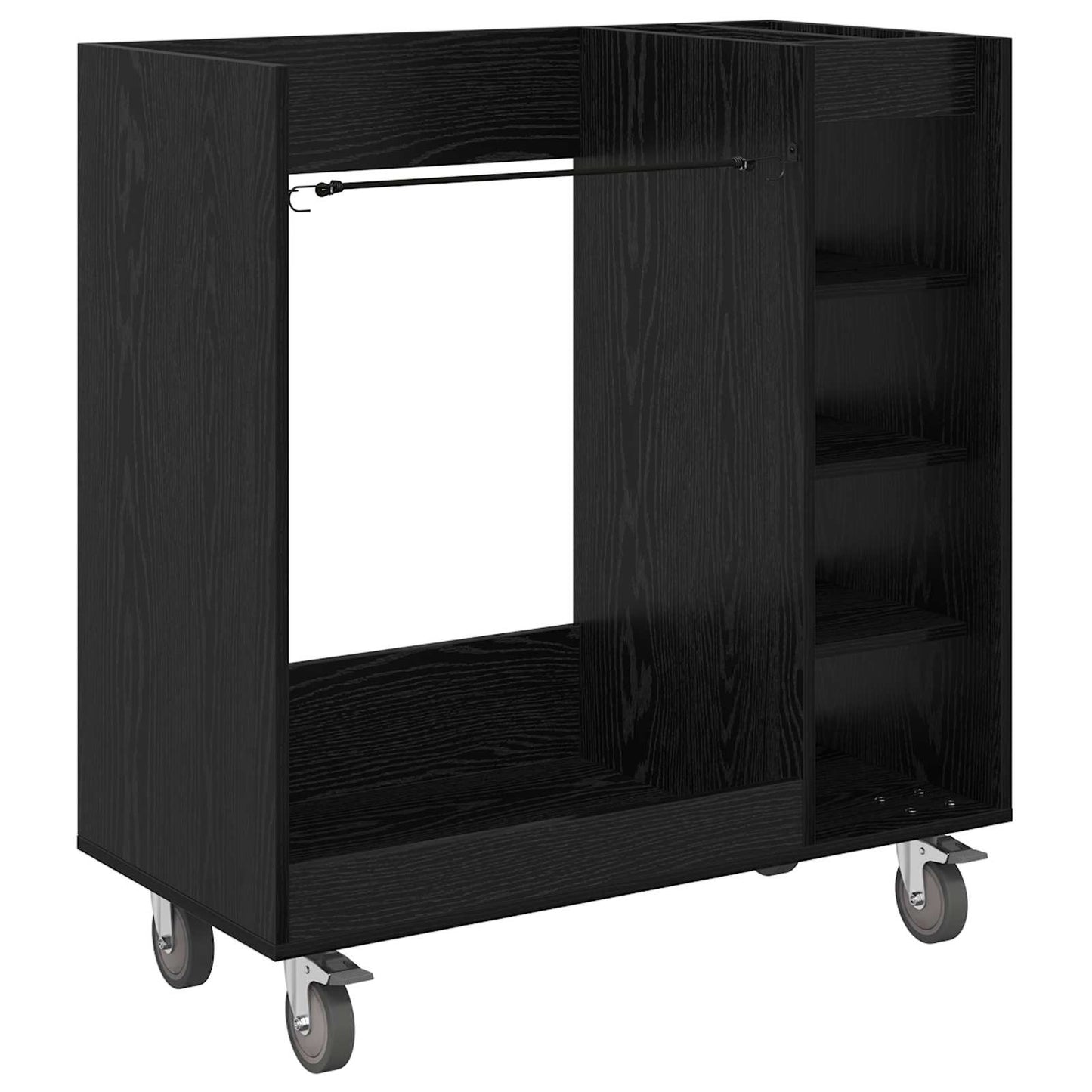Vidaxx Golfschrank mit Rad schlichte schwarze Eiche 90 x 45 x 98 cm