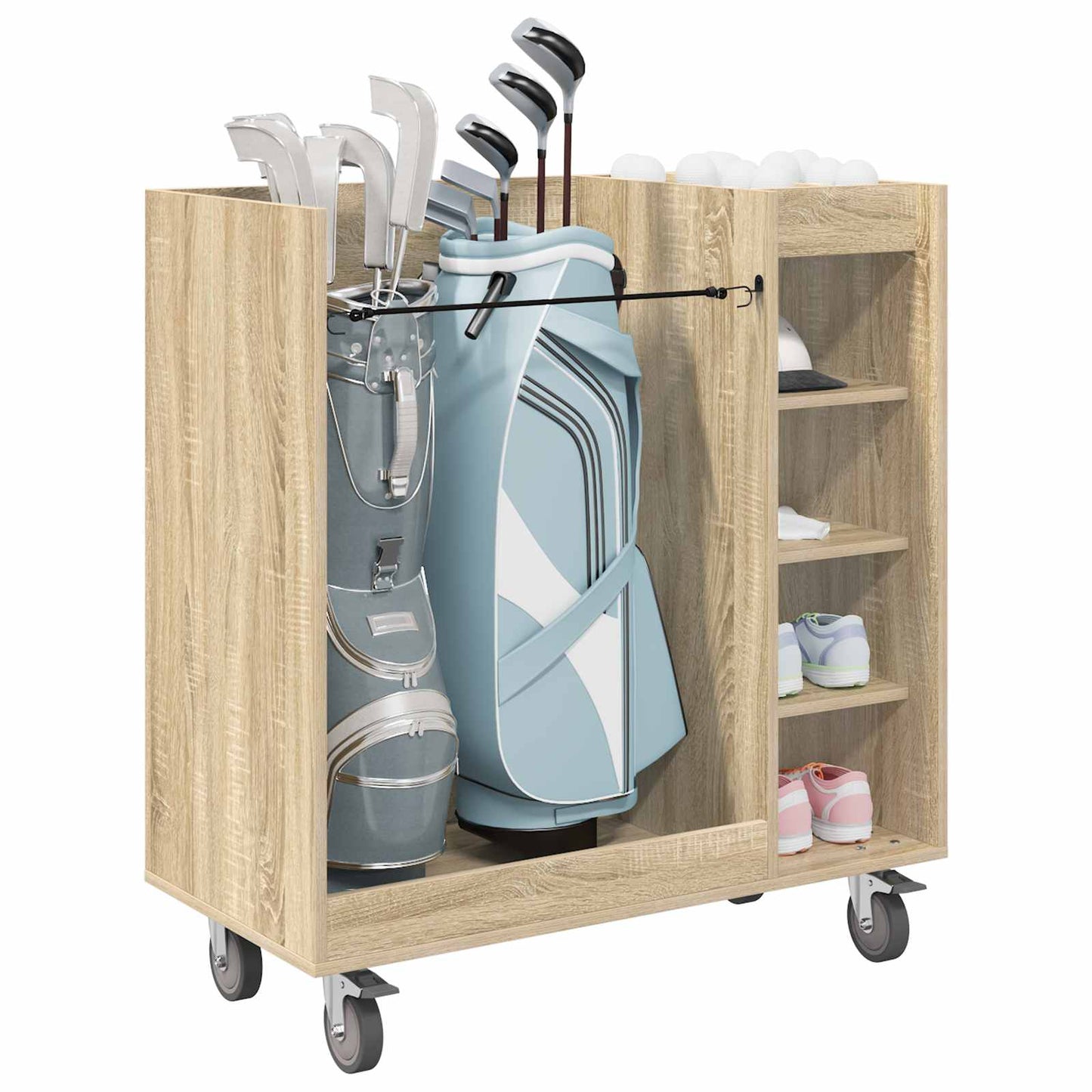 Vidaxl Golfschrank mit Rad Sonoma-Eiche natur 90 x 45 x 98 cm