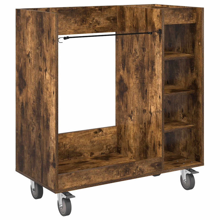Vidaxx Golfschrank mit Rad, Räuchereiche natur, 90 x 45 x 98 cm