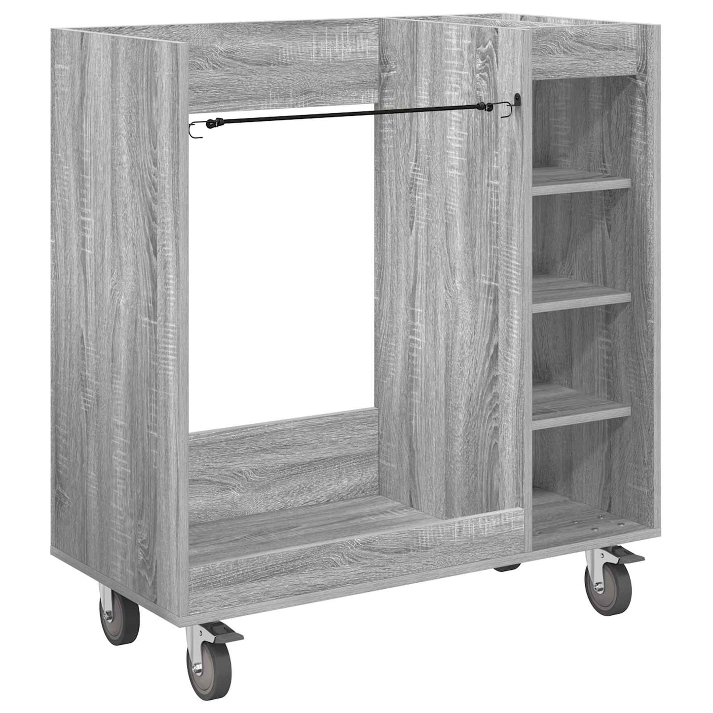 Vidaxl Golfschrank mit Rad schlicht grau Sonoma 90 x 45 x 98 cm