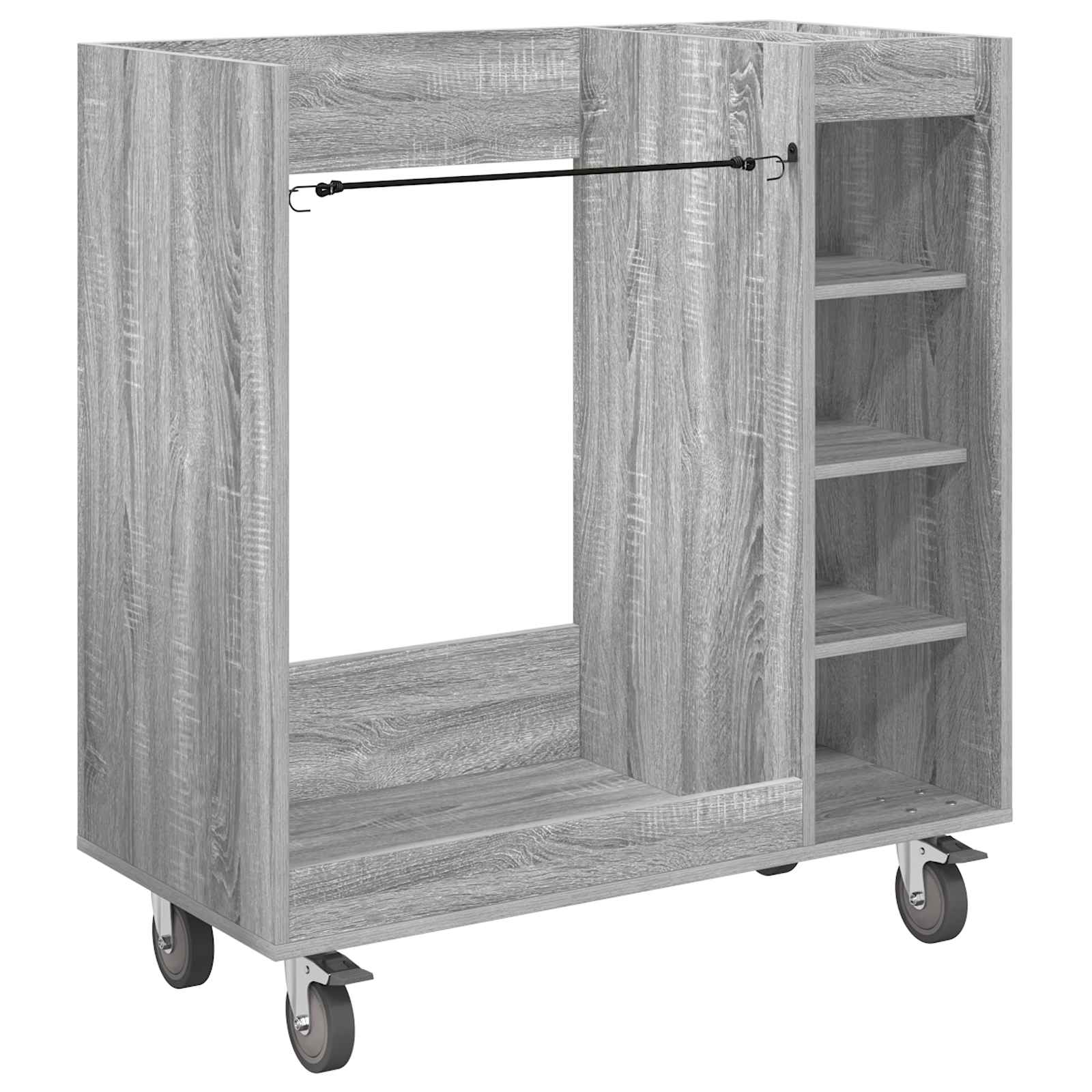 Vidaxl Golfschrank mit Rad schlicht grau Sonoma 90 x 45 x 98 cm