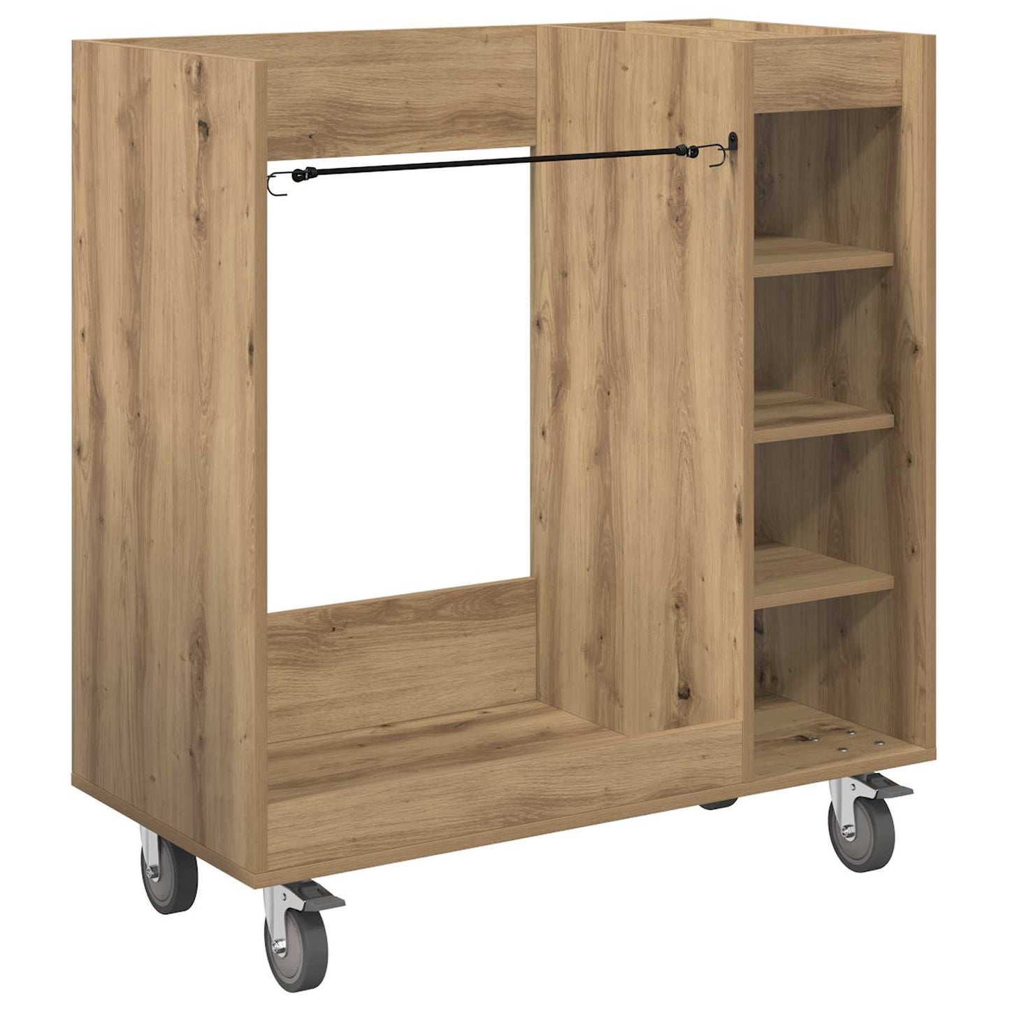 Vidaxx Golfschrank mit Rad, Artisan-Eiche schlicht, 90 x 45 x 98 cm