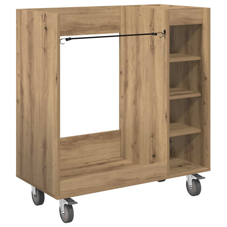 Vidaxx Golfschrank mit Rad, Artisan-Eiche schlicht, 90 x 45 x 98 cm