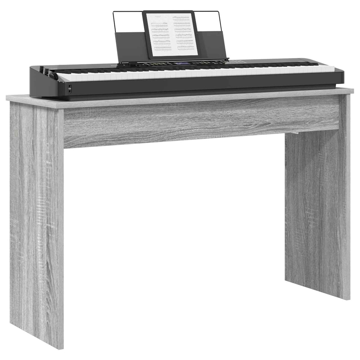 Vidaxl Keyboardständer Sonoma Grau 100 x 32 x 64 cm aus handgefertigtem Holz