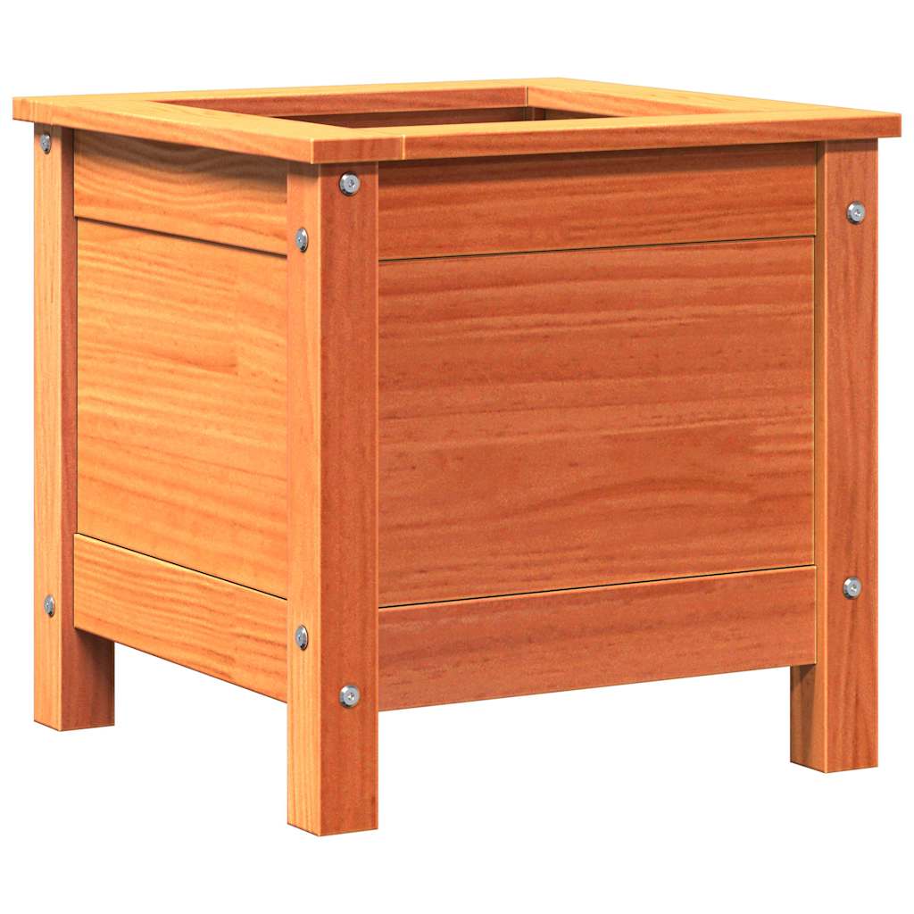 Vidaxl Gartenblumentopf Wachsbraun 40 x 40 x 39 cm massives Kiefernholz