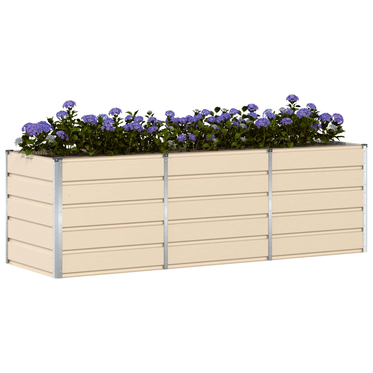 Vidaxx Pflanzgefäß Elfenbein 240 x 80 x 75 cm Stahl