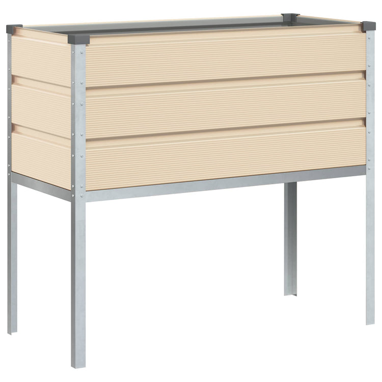 Vidaxx Pflanzgefäß Elfenbein 100 x 45 x 90 cm verzinkter Stahl