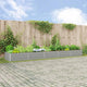 Vidaxl Pflanzgefäß hellgrau 195 x 100 x 45 cm verzinkter Stahl