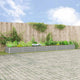 Vidaxl Pflanzgefäß hellgrau 195 x 100 x 45 cm verzinkter Stahl