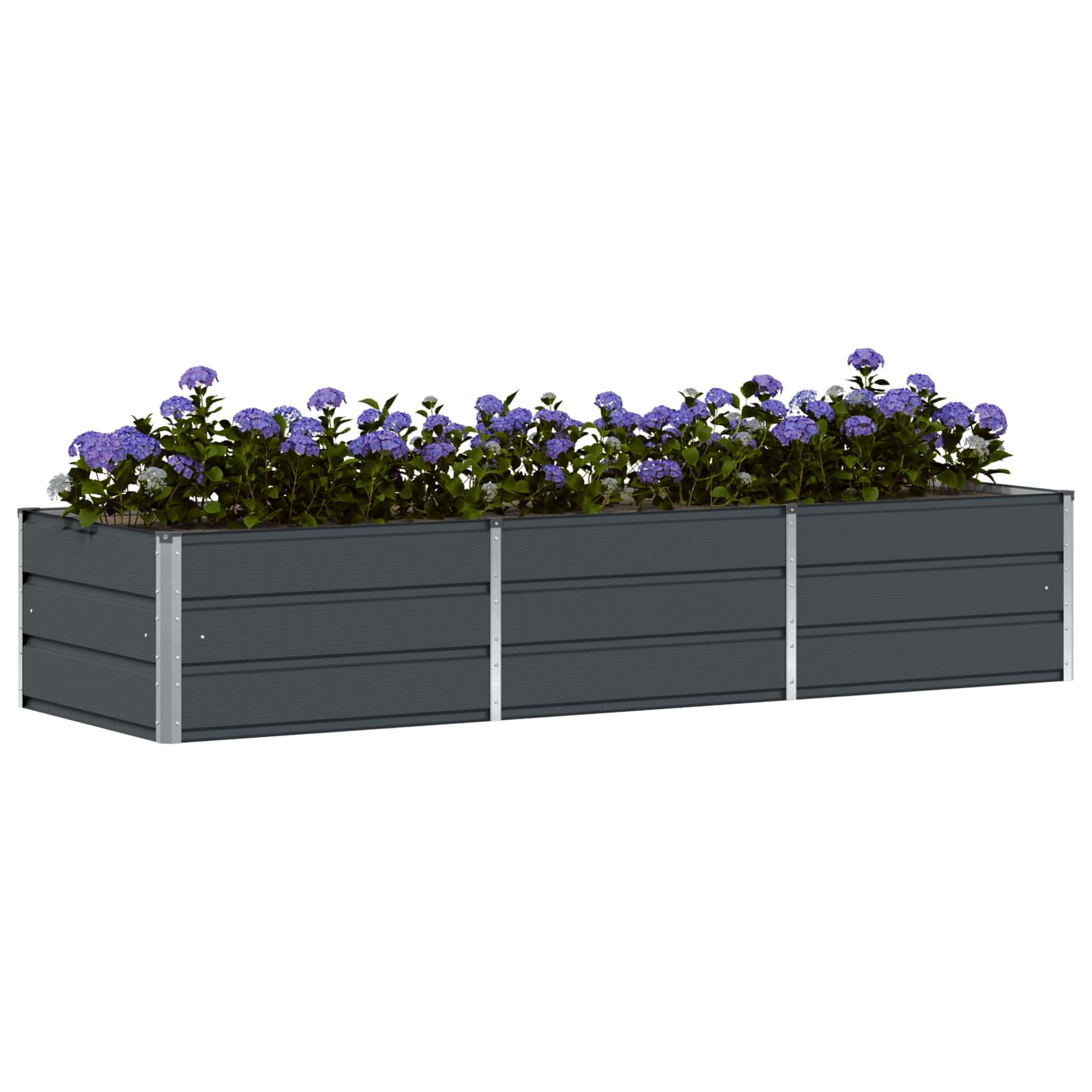 Vidaxx Pflanzgefäß Anthrazit 240 x 80 x 45 cm Stahl