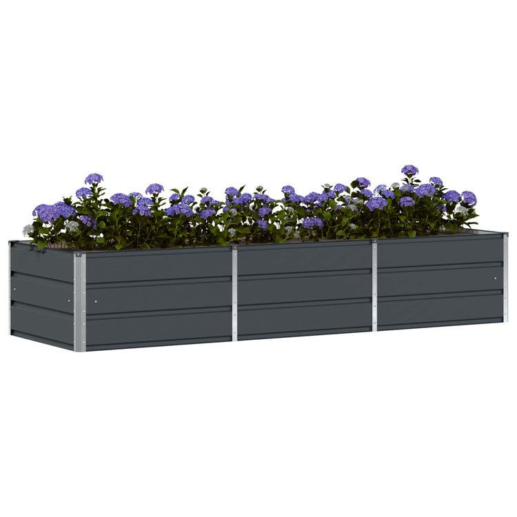 Vidaxx Pflanzgefäß Anthrazit 240 x 80 x 45 cm Stahl