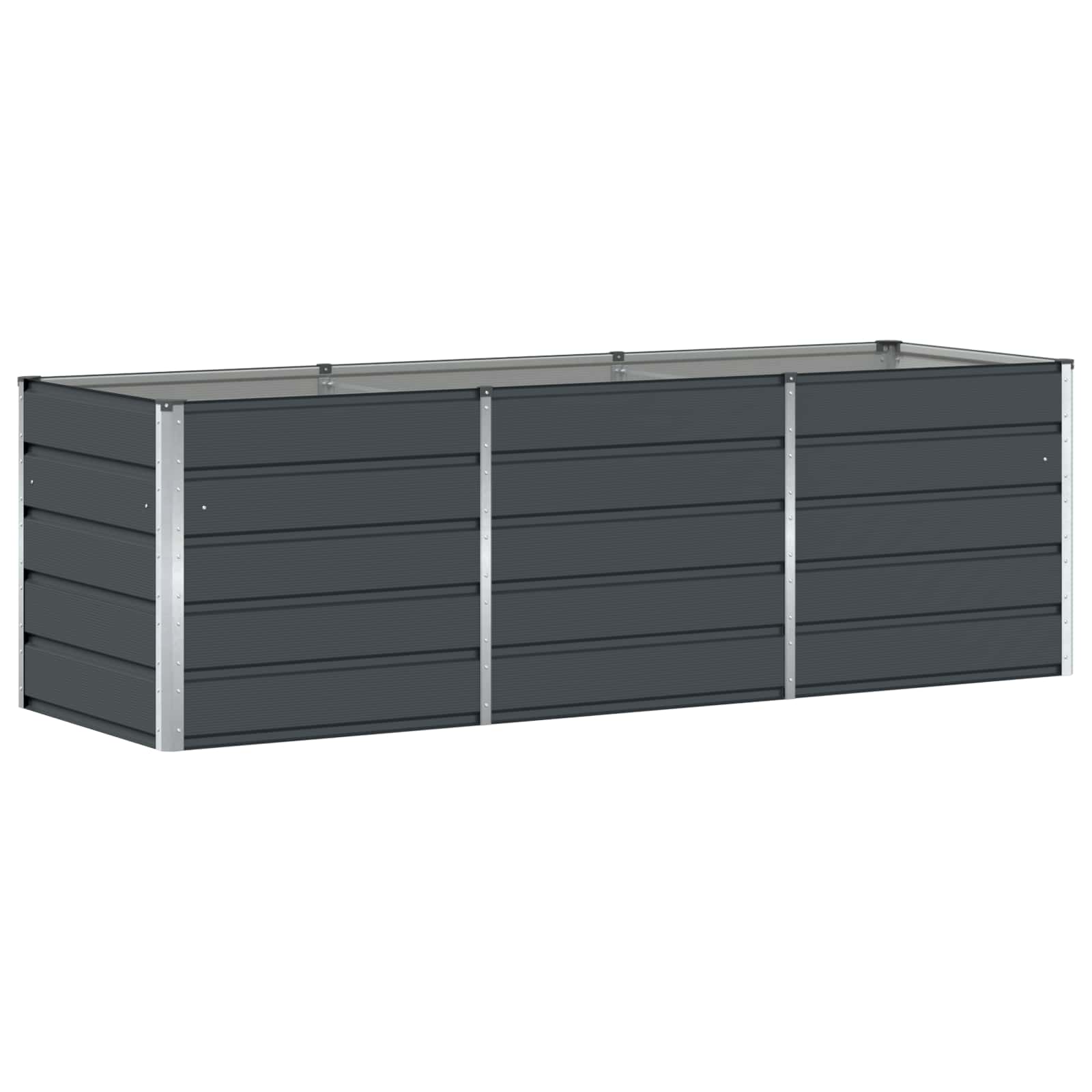 Vidaxx Pflanzgefäß Anthrazit 240 x 80 x 75 cm Stahl