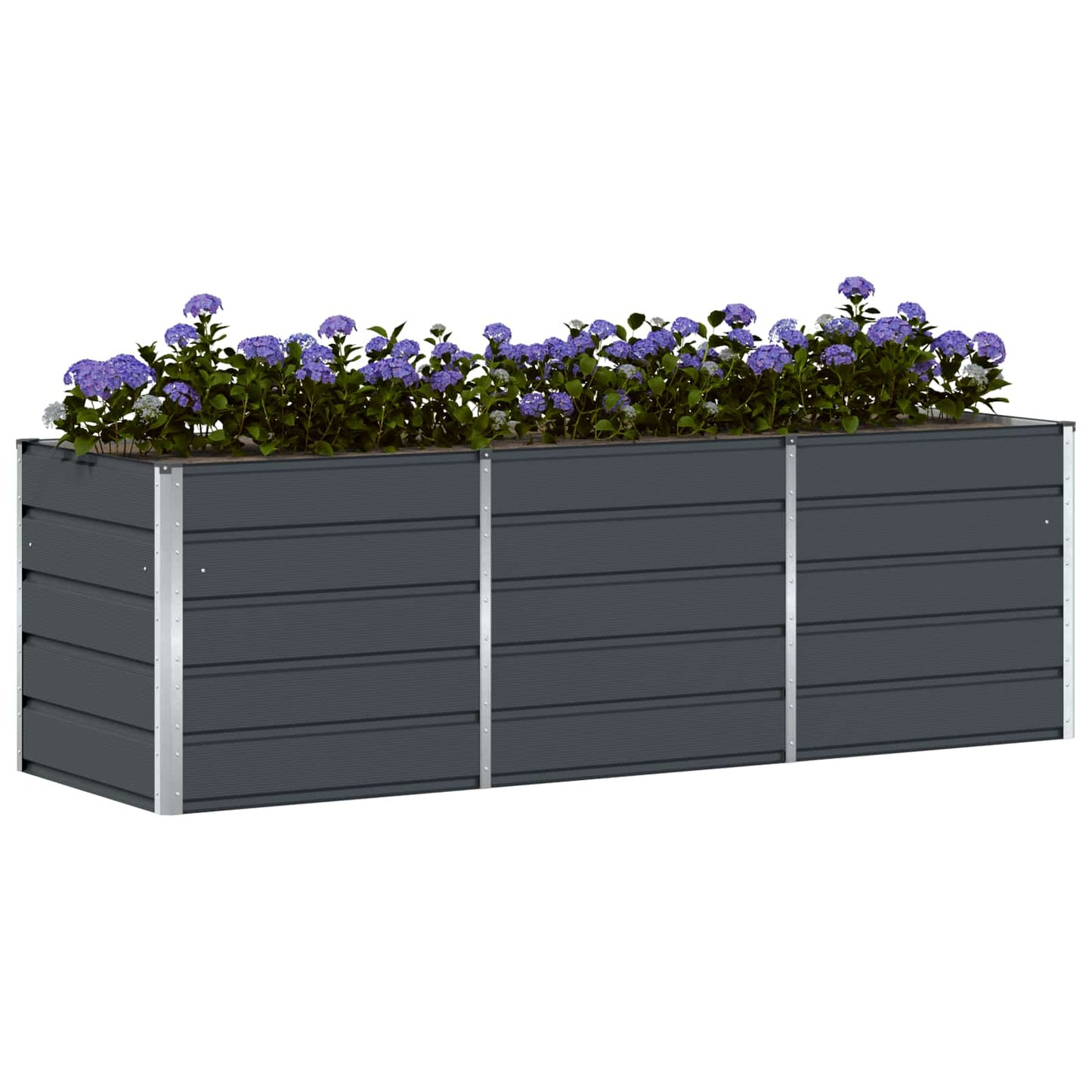 Vidaxx Pflanzgefäß Anthrazit 240 x 80 x 75 cm Stahl