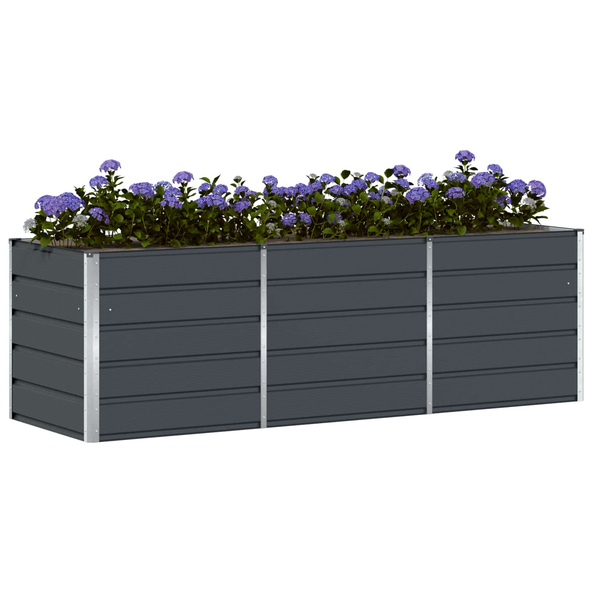 Vidaxx Pflanzgefäß Anthrazit 240 x 80 x 75 cm Stahl