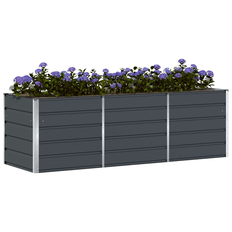 Vidaxx Pflanzgefäß Anthrazit 240 x 80 x 75 cm Stahl