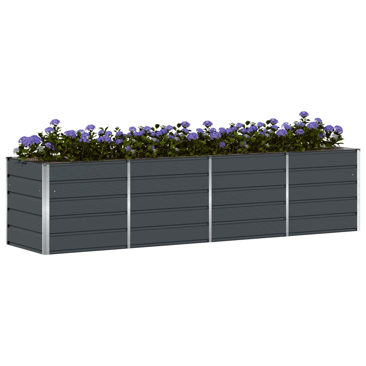 Vidaxx Pflanzgefäß Anthrazit 240 x 80 x 75 cm Stahl