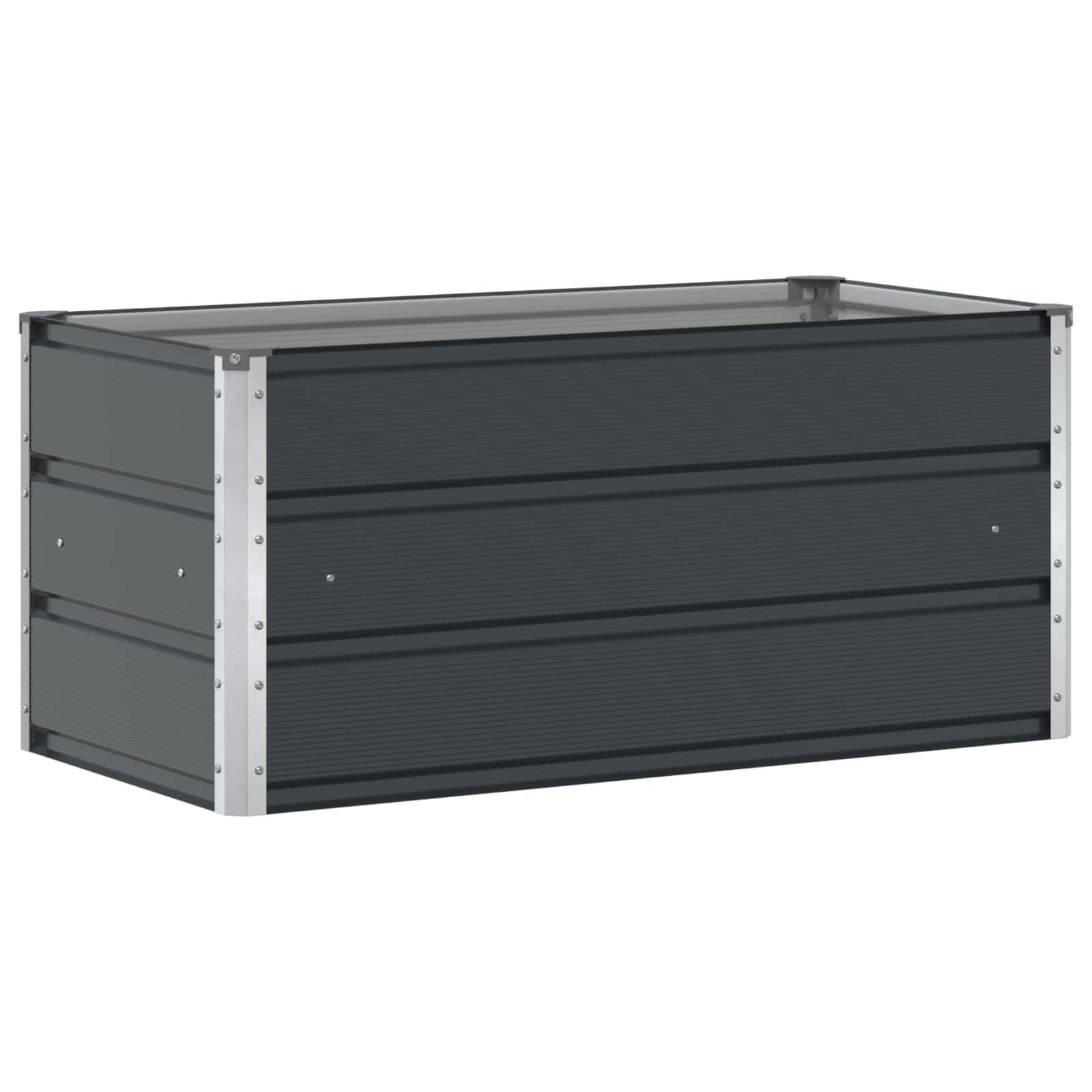 Vidaxx Pflanzgefäß Anthrazit 100 x 50 x 45 cm verzinkter Stahl