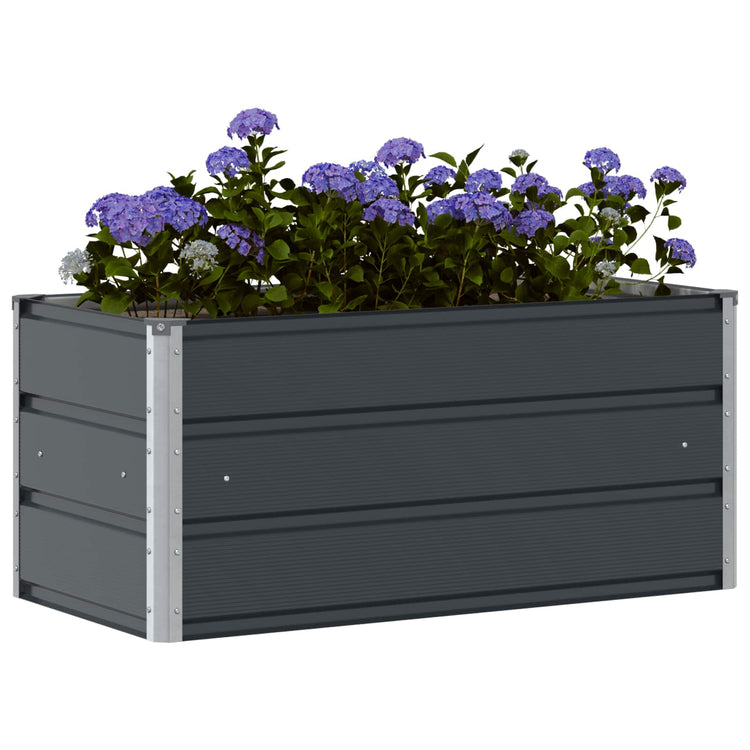 Vidaxx Pflanzgefäß Anthrazit 100 x 50 x 45 cm verzinkter Stahl