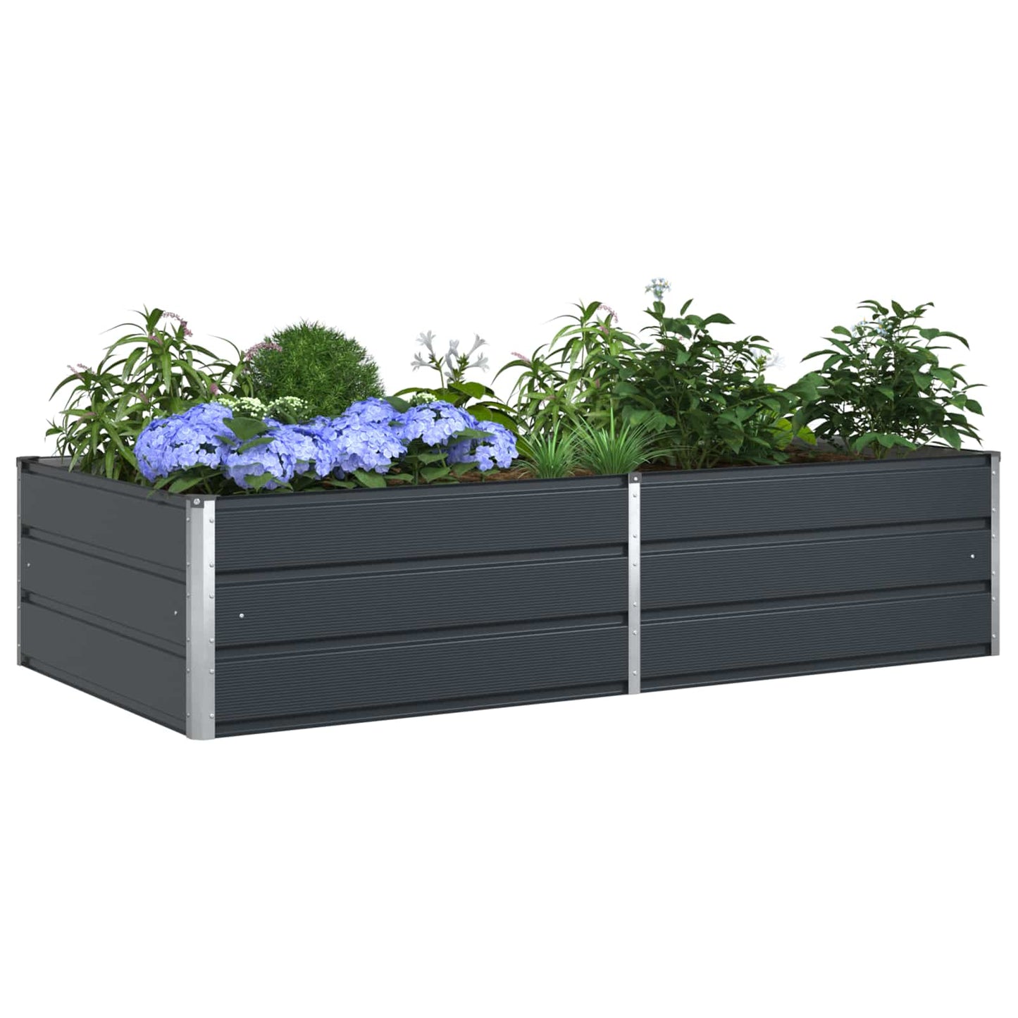 Vidaxx Pflanzgefäß Anthrazit 195 x 100 x 45 cm verzinkter Stahl