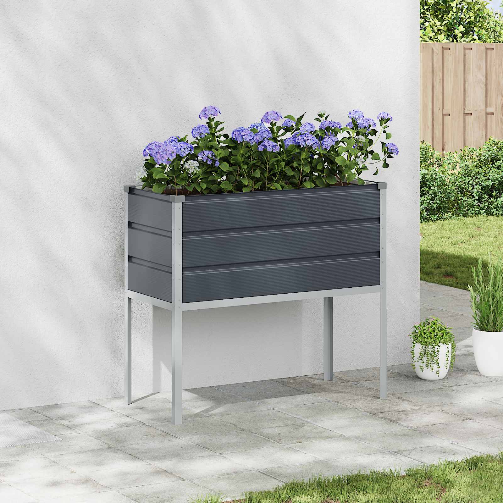 Vidaxx Pflanzgefäß Anthrazit 100 x 45 x 90 cm verzinkter Stahl