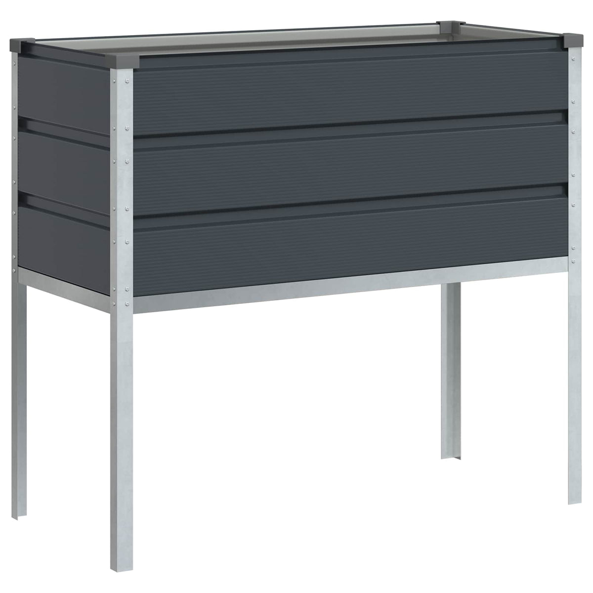 Vidaxx Pflanzgefäß Anthrazit 100 x 45 x 90 cm verzinkter Stahl