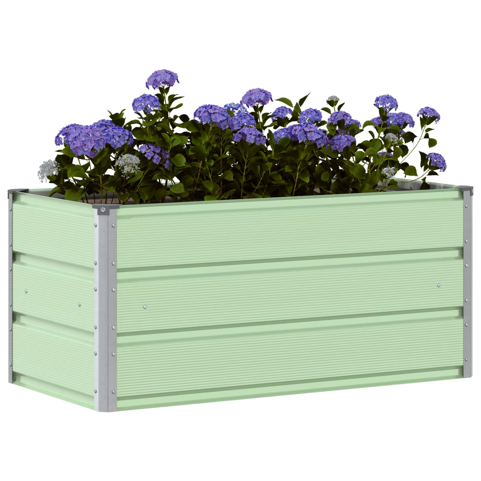 Vidaxx Pflanzgefäß pastellgrün 100 x 50 x 45 cm verzinkter Stahl