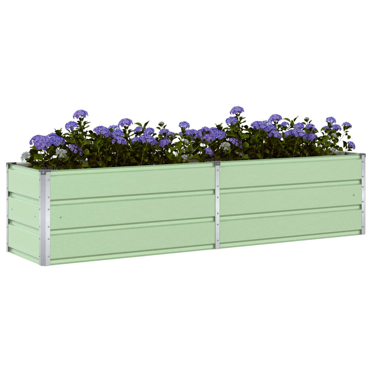 Vidaxx Pflanzgefäß pastellgrün 480 x 50 x 45 cm verzinkter Stahl
