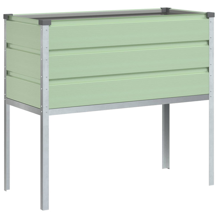 Vidaxx Pflanzgefäß pastellgrün 100 x 45 x 90 cm verzinkter Stahl