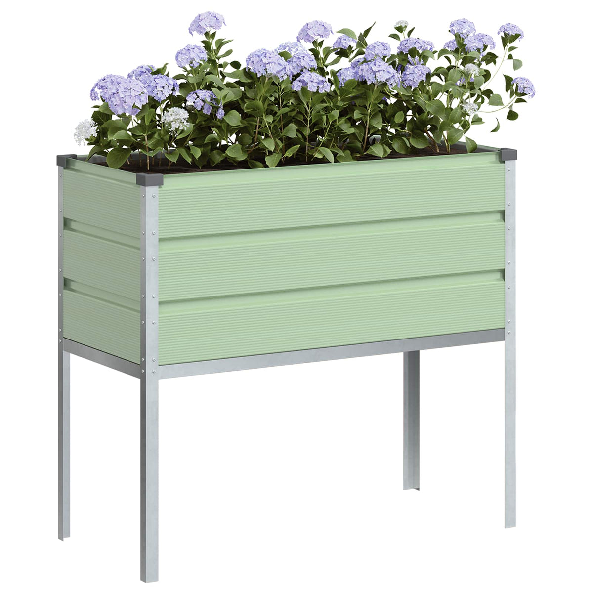 Vidaxx Pflanzgefäß pastellgrün 100 x 45 x 90 cm verzinkter Stahl