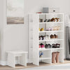 VidaXL Schuhschrank mit Regal und Stauraum, 2 Stück, weißes Holzwerkstoff