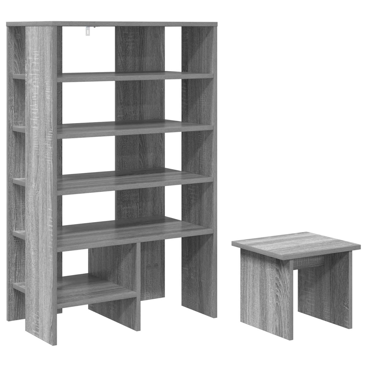 Vidaxl Schuhschrank mit Regal 2 Stück graues Sonoma-Holz