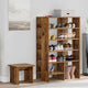 VidaXL Schuhschrank mit Regal mit Stauraum 2 Stk. Altholz verarbeitetes Holz