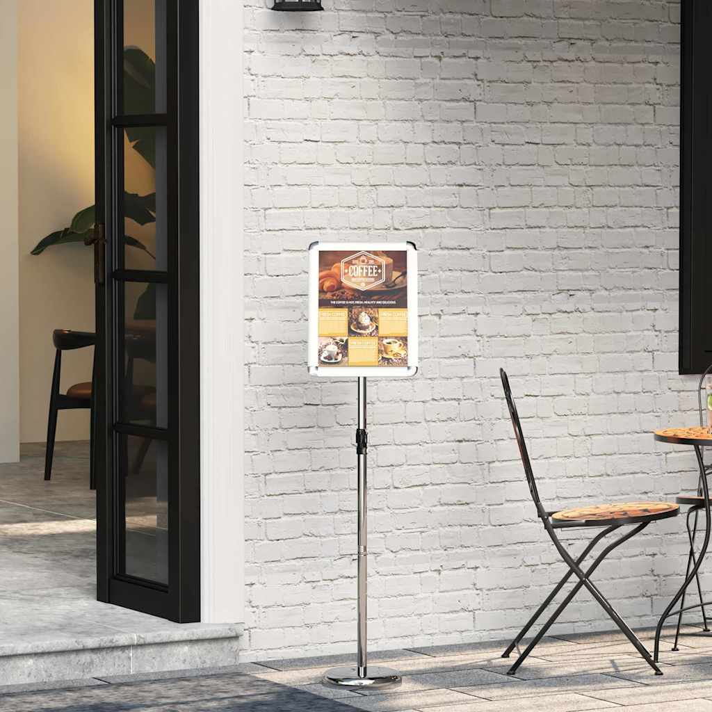 VidaXL Messedisplays Silber 25 x 25 x 125 cm Aluminium