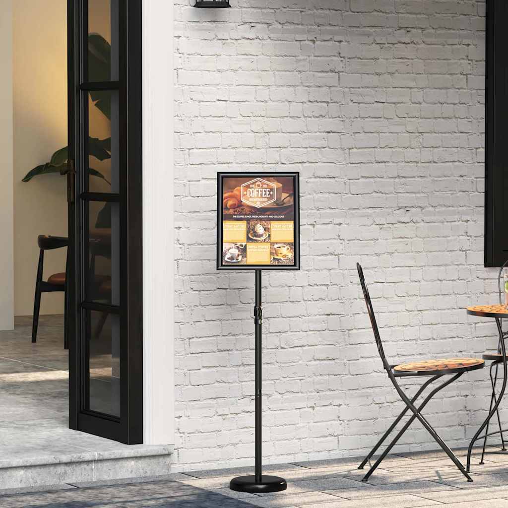 Vidaxx Messedisplays aus schwarzem 25 x 25 x 125 cm großem Aluminium