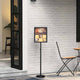 Vidaxx Messedisplays aus schwarzem 25 x 25 x 125 cm großem Aluminium