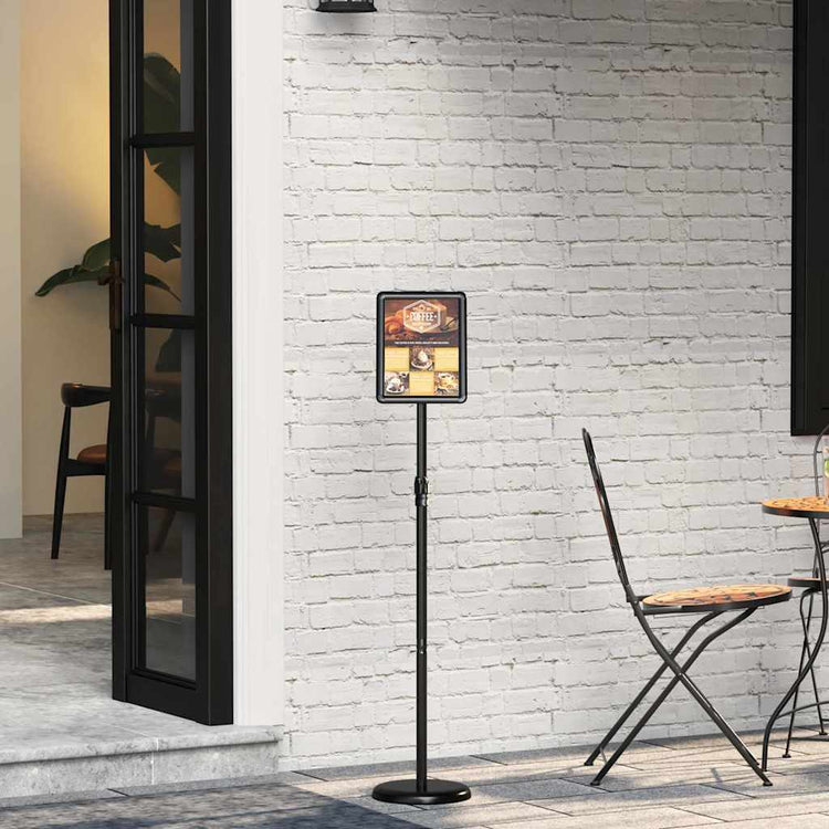 Vidaxx Messedisplays aus schwarzem 25 x 25 x 125 cm großem Aluminium
