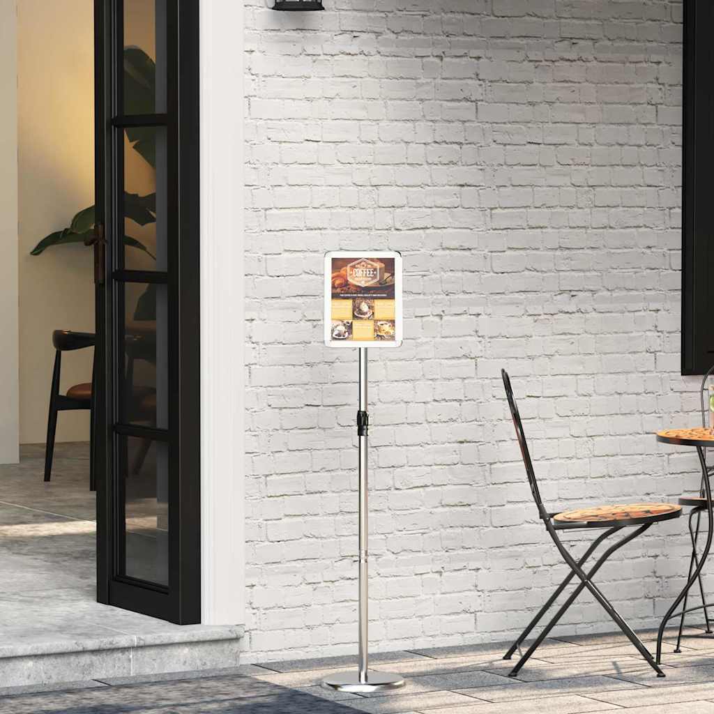VidaXL Messedisplays Silber 25 x 25 x 125 cm Aluminium