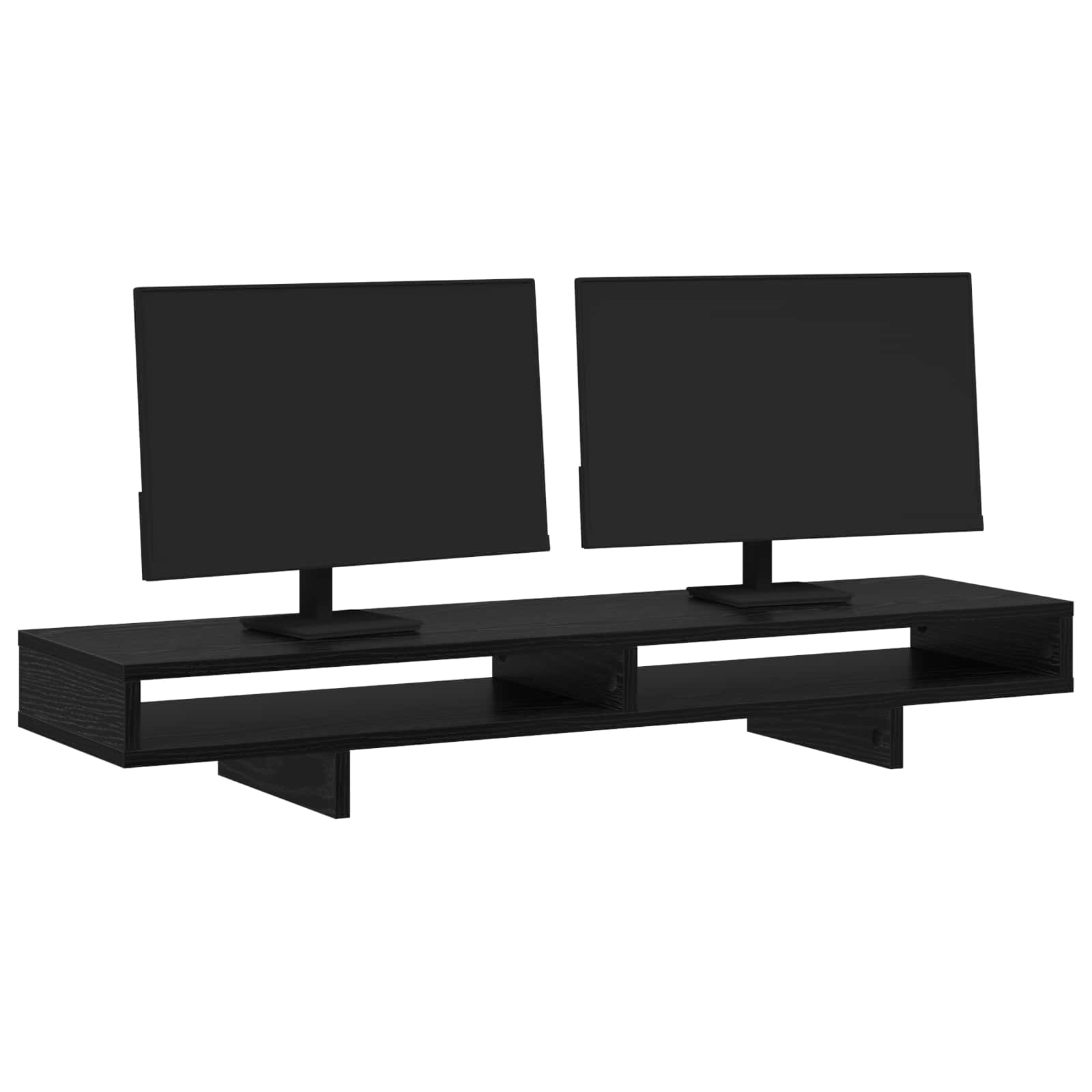 Vidaxxl Monitorständer mit Ablage schwarz 100 x 27 x 15 cm Holzwerkstoff