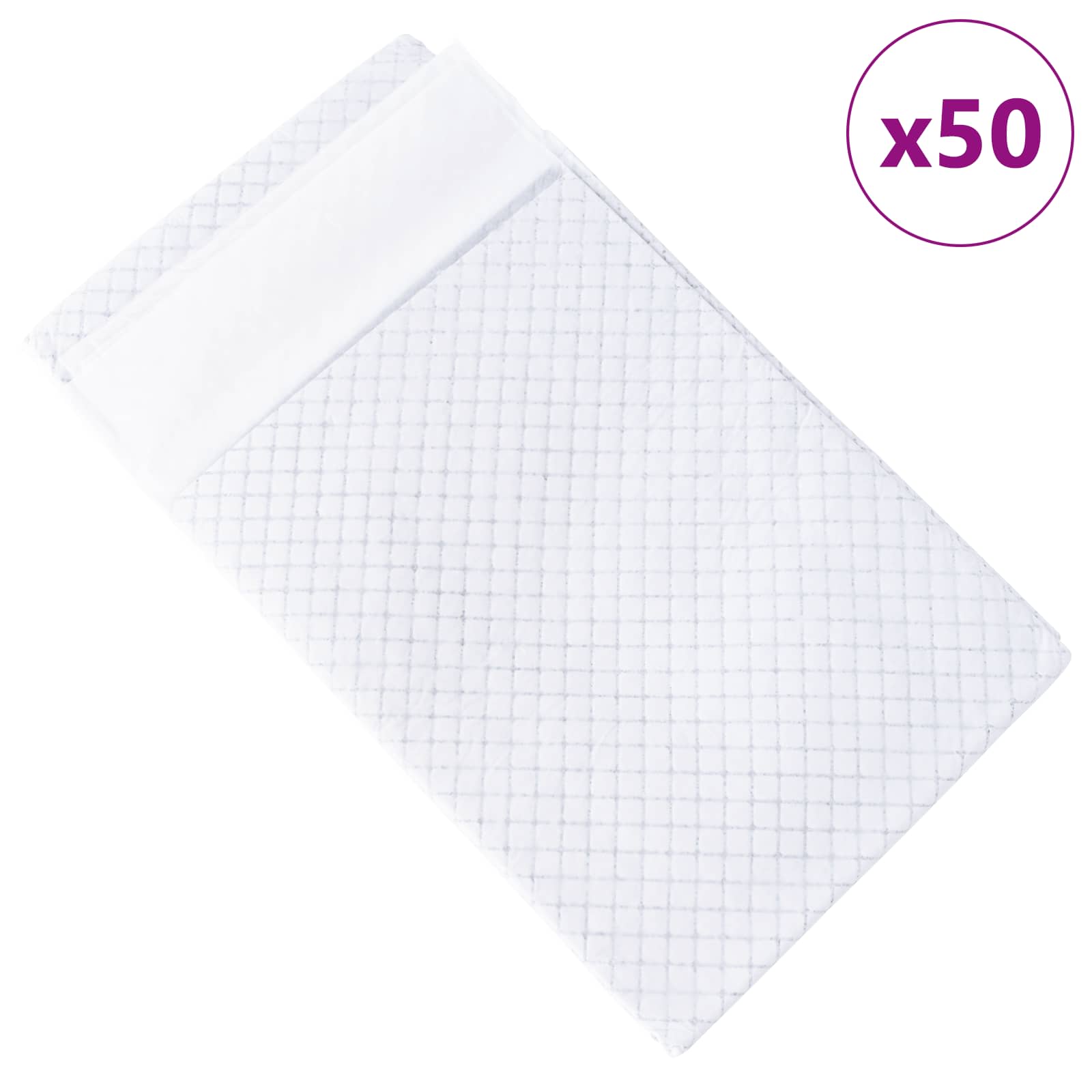 Vidaxxl Vliesstoff-Trainingsunterlage für Haustiere, 50 Stück, 120 x 80 cm