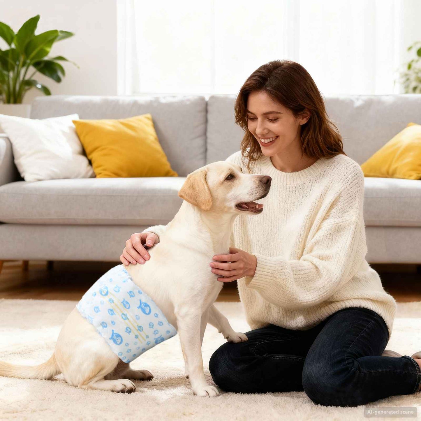 VidaXL Einweg-Hundeservice männlich 30 Stück weiß s