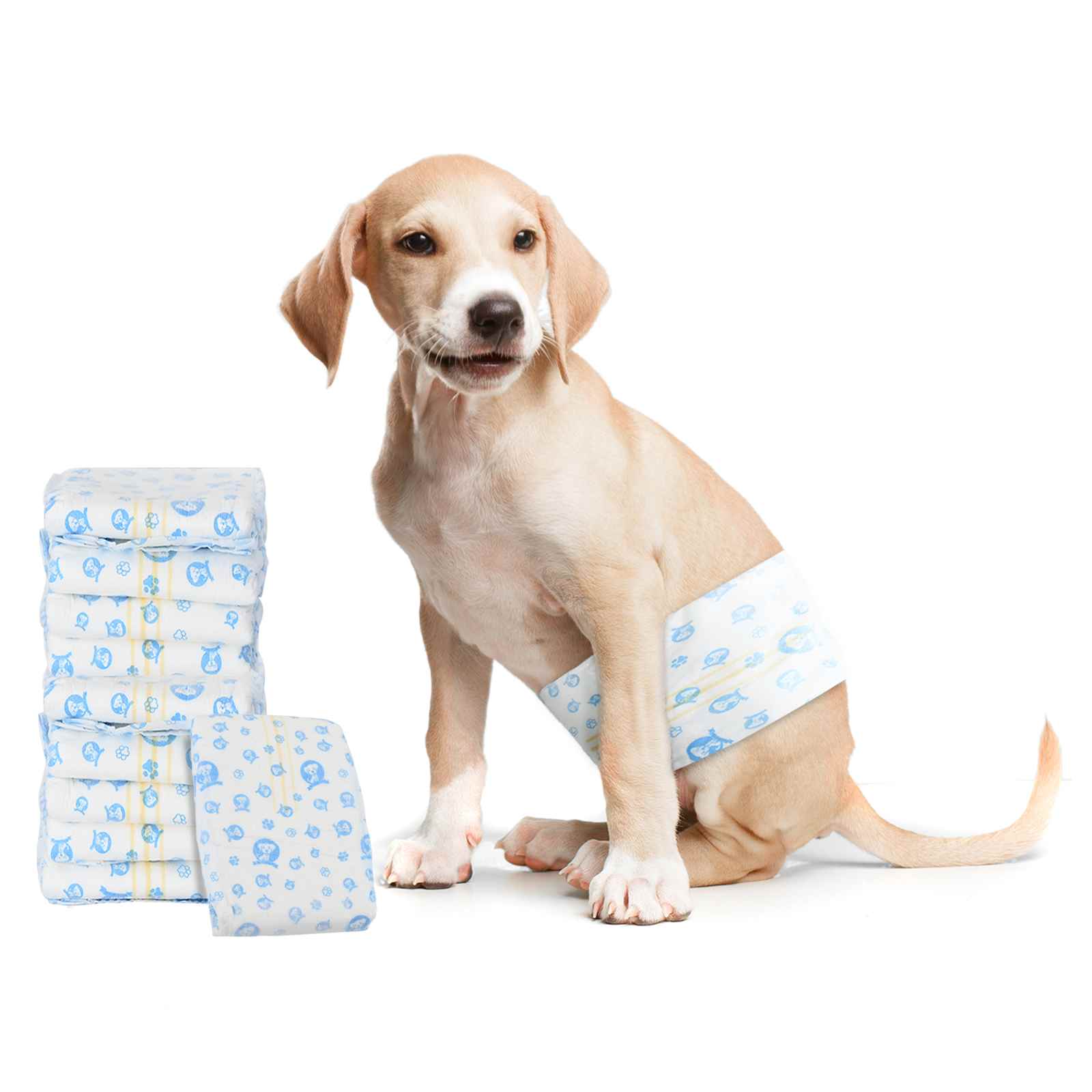 Vidaxl Einweg-Hundeservice männlich 30 Stück weiß l