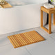 Vidaxxl Badematte Uni braun 60 x 40 cm Holz