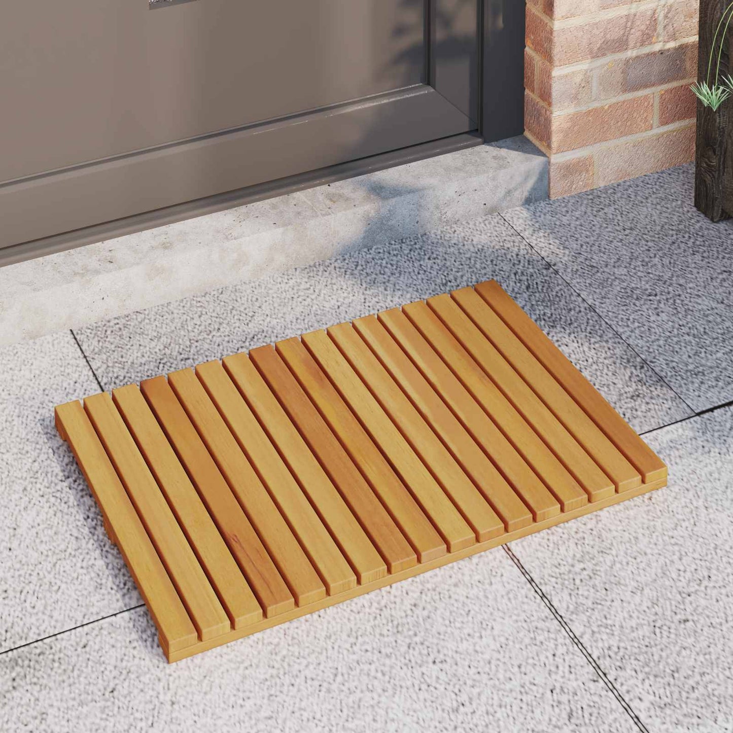 Vidaxxl Badematte Uni braun 60 x 40 cm Holz