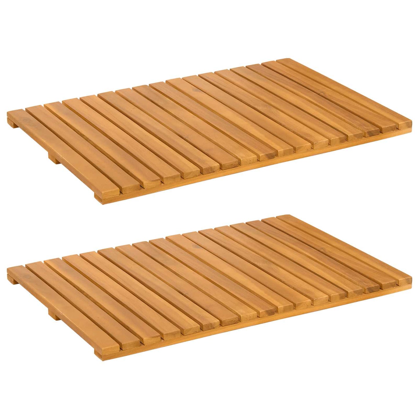 Vidaxxl Badematte Uni braun 60 x 40 cm Holz