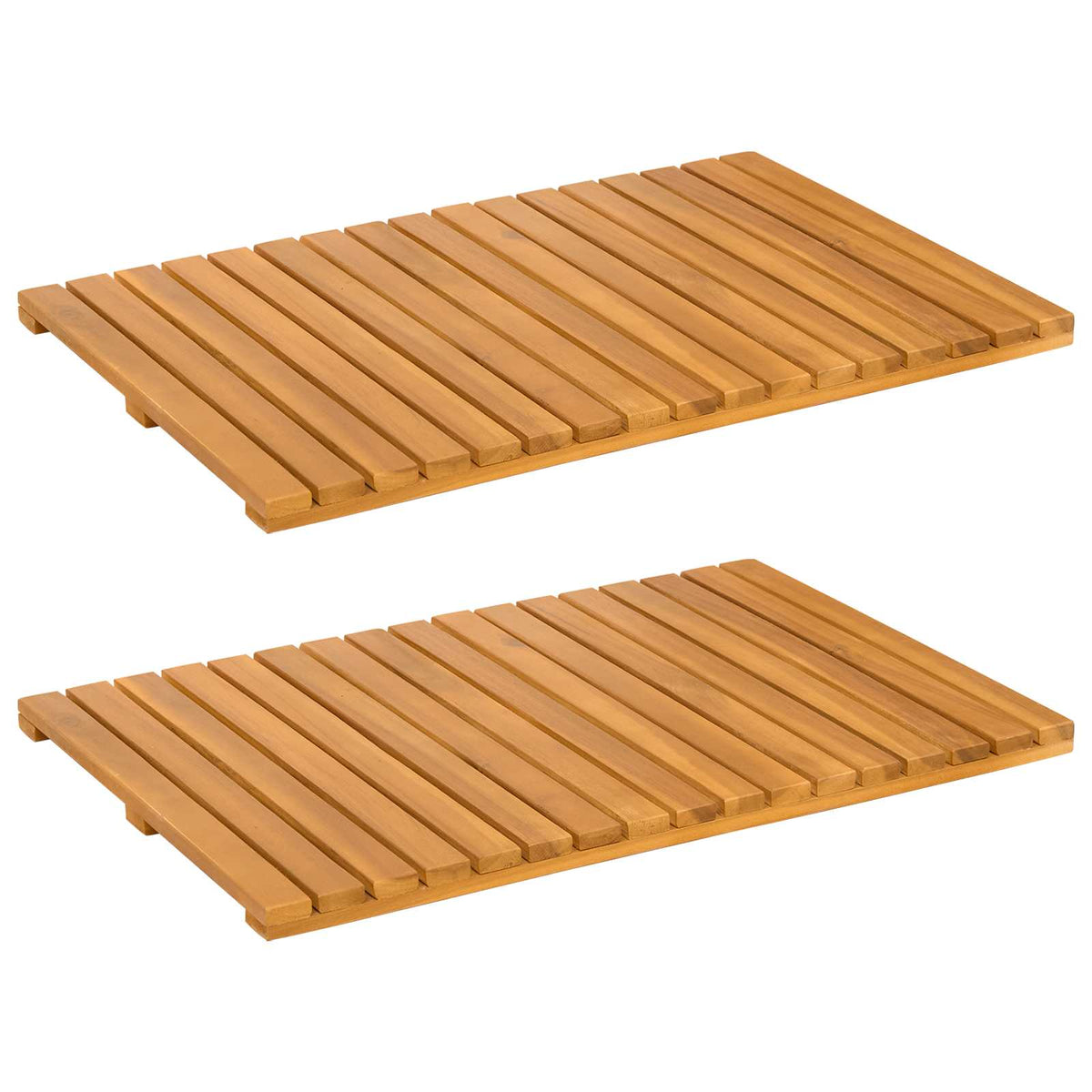 Vidaxxl Badematte Uni braun 60 x 40 cm Holz