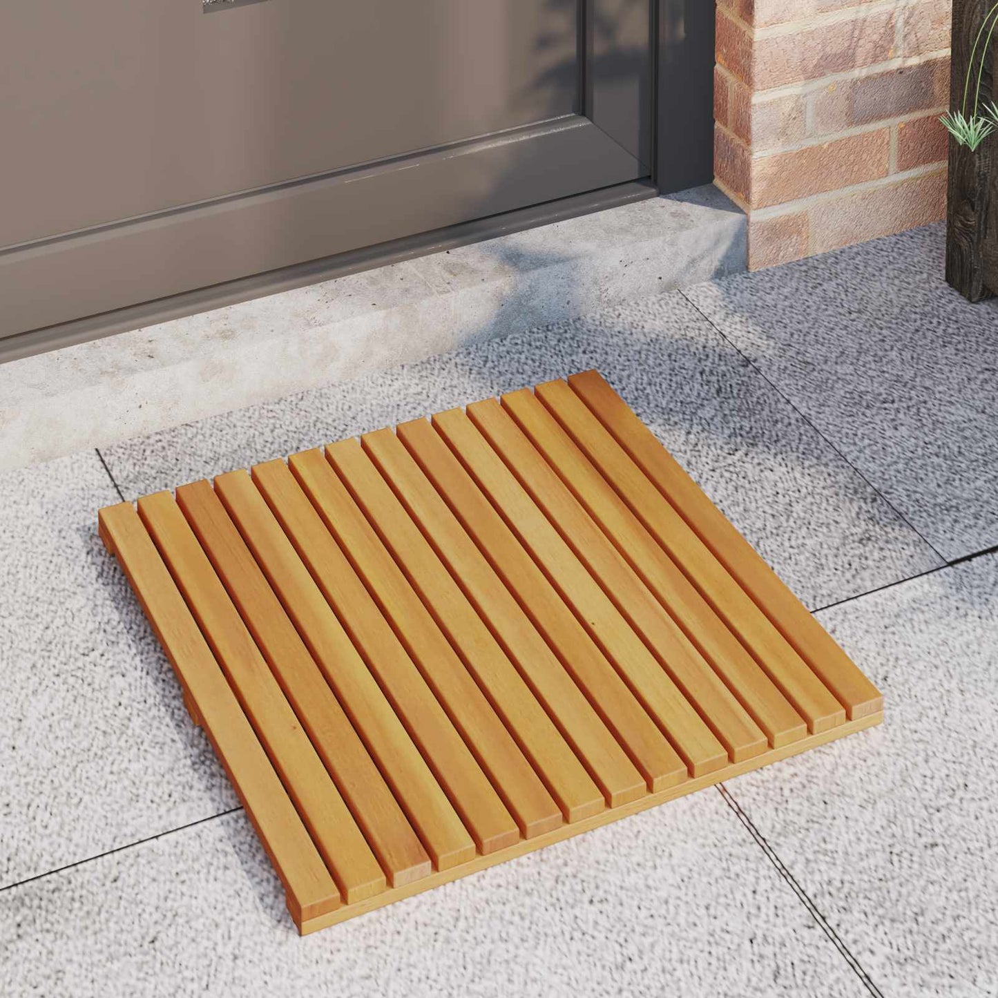 VidaXL Badematte Uni braun 50 x 50 cm Holz