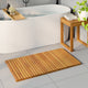 Vidaxxl Badematte Uni braun 100 x 55 cm Holz